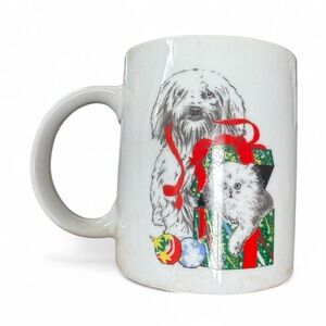 White Dog and Cat Mug